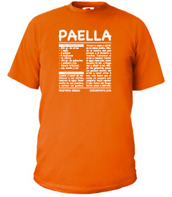 Camiseta sincontexto recetario básico paella