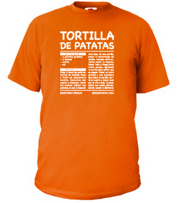 Camiseta sincontexto recetario básico tortilla de patatas